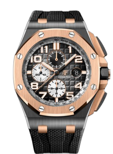 [26405NR.OO.A002CA.01] Royal Oak Offshore 44 Ceramic / Pink Gold / Grey