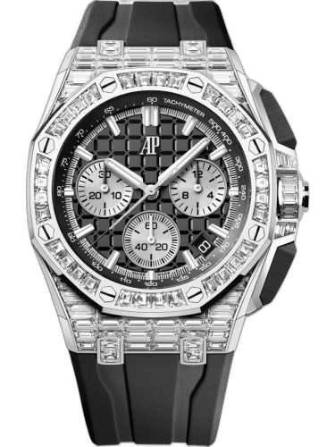 [26425BC.ZZ.D002CA.01] Royal Oak Offshore 43 White Gold - Baguette / Black