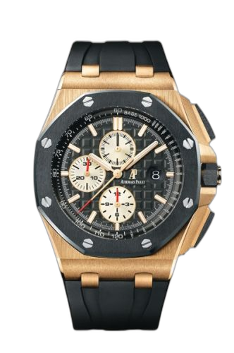 [26400RO.OO.A002CA.01] Royal Oak OffShore 26400 Chronograph Pink Gold / Ceramic