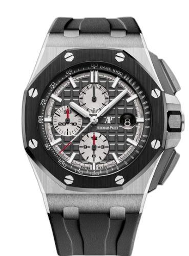 [26400IO.OO.A004CA.01] Royal Oak Offshore 44 Titanium / Ceramic / Grey / Rubber