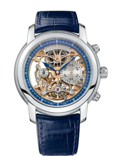 [26353PT.OO.D028CR.01] Jules Audemars 26353 Tourbillon Chronograph Platinum / Openworked