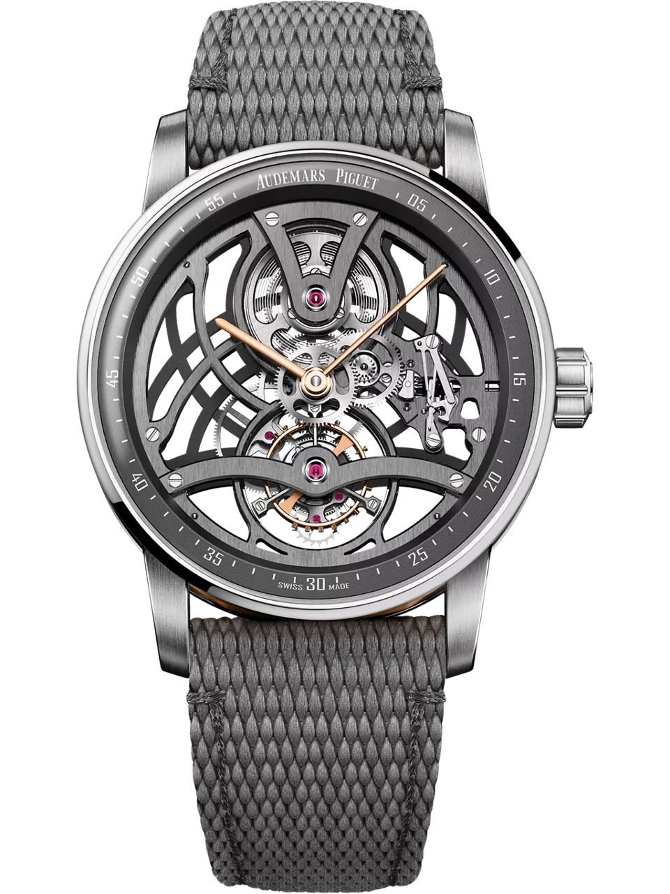 [26600CR.OO.D009KB.01] CODE 11.59 Tourbillon Openworked White Gold / Pink Gold / Grey