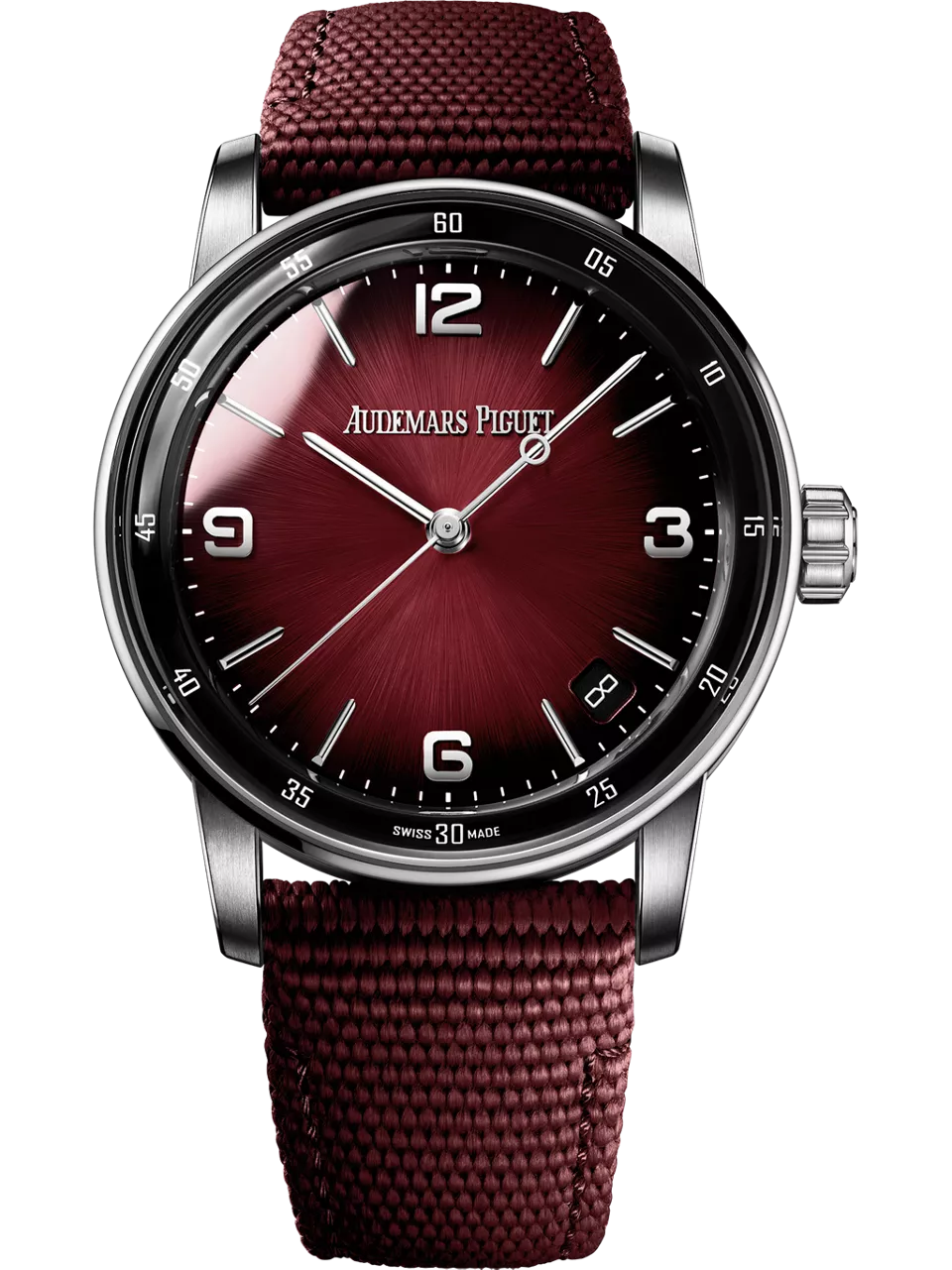 [15210BC.OO.A500KB.01] CODE 11.59 Automatic White Gold / Burgundy / Fabric