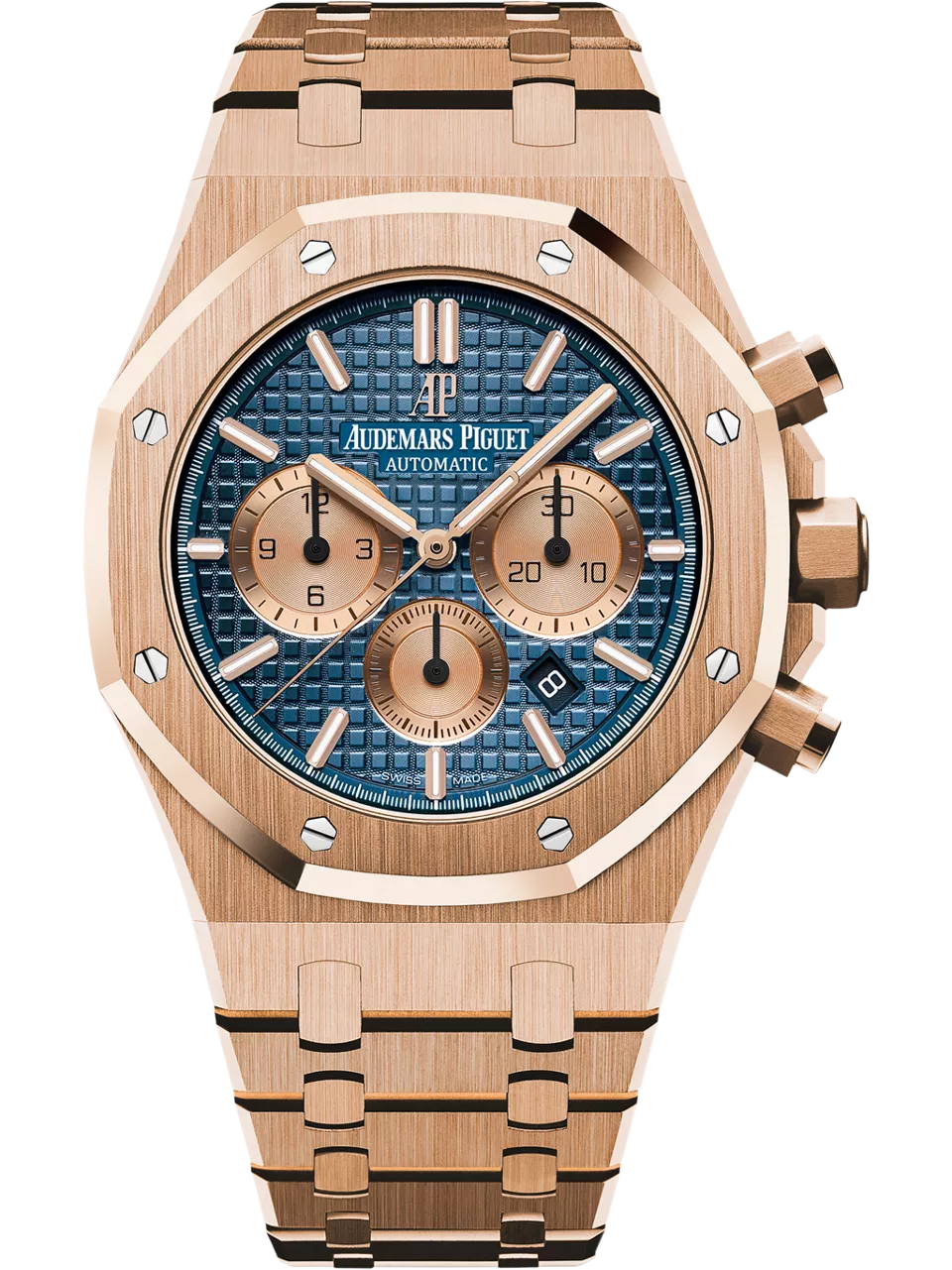 [26331OR.OO.1220OR.01] Royal Oak Chronograph 41 Pink Gold / Blue