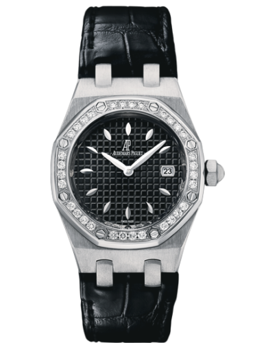 [67621ST.ZZ.D002CR.01] Royal Oak Quartz 67621 Stainless Steel / Diamond / Black / Alligator