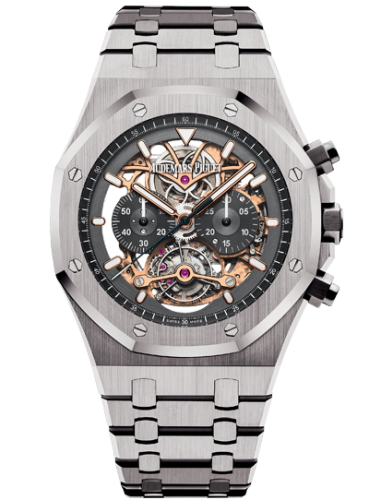 [26347TI.OO.1205TI.01] Royal Oak 26347 Tourbillon Chronograph Openworked Titanium