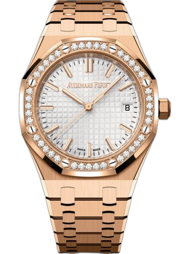 [77451OR.ZZ.1361OR.03] Royal Oak Selfwinding 34 Pink Gold - Diamond / Silver / Bracelet