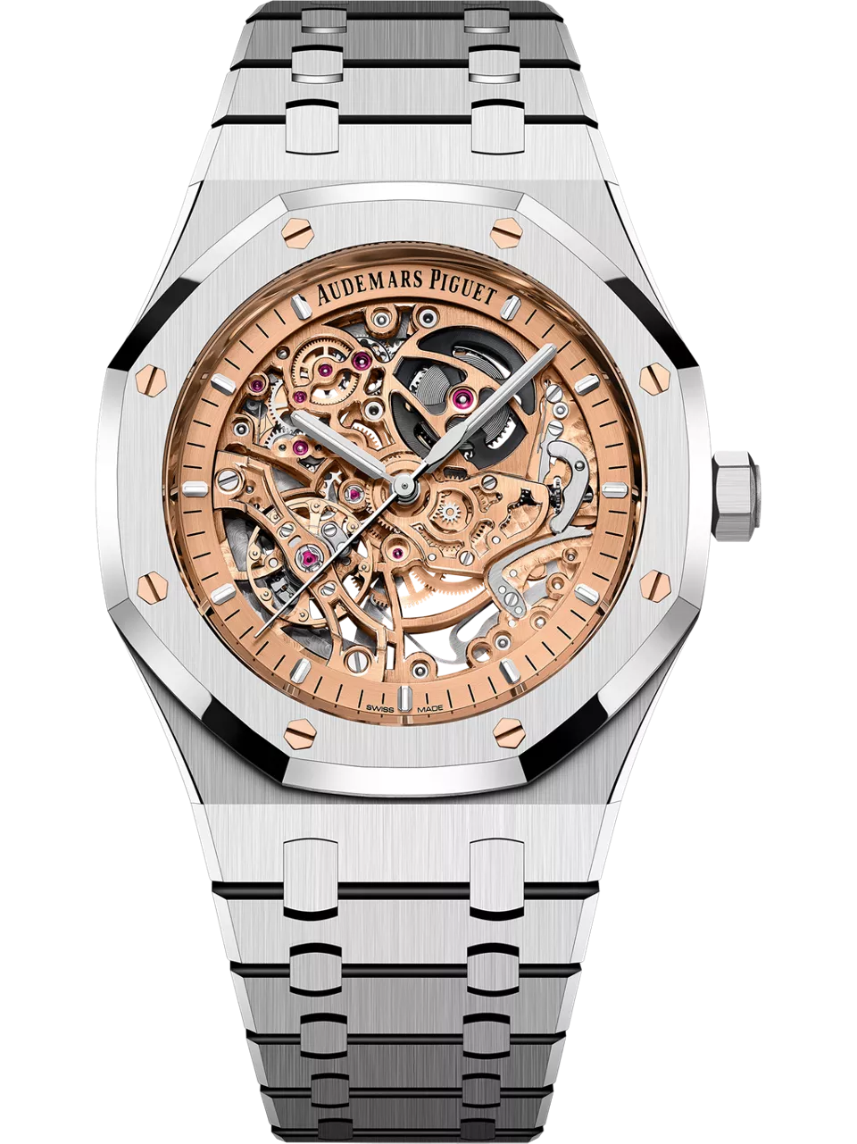 [15407ST.OO.1220ST.02] Royal Oak 41 Double Balance Wheel Openworked Stainless Steel