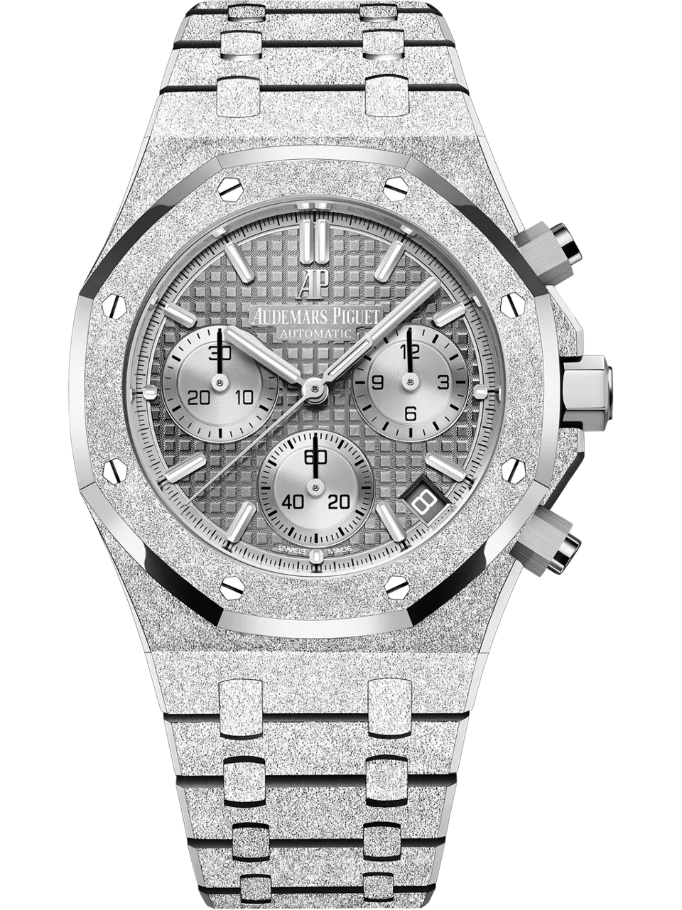 [26239BC.GG.1224BC.01] Royal Oak Chronograph 41 Frosted White Gold / Grey