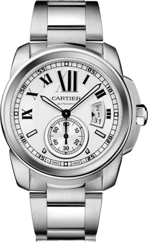 [W7100015] Calibre de Cartier 42 Stainless Steel / Silver / Bracelet