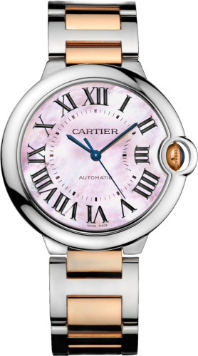 [W6920033] Ballon Blue de Cartier 36 Automatic Stainless Steel / Pink Gold / Mother of Pearl / Bracelet