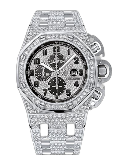 [26215BC.ZZ.1239BC.01] Royal Oak OffShore 26215 T3 White Gold / Diamond / Bracelet