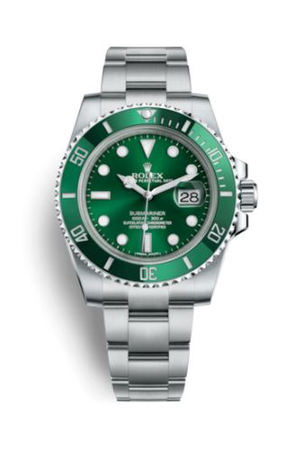 [116610lv-0002] Submariner Date Stainless Steel / Green / Cerachom