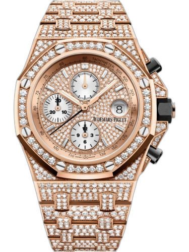 [26476OR.ZZ.1273OR.01.A] Royal Oak Offshore Pink Gold - Diamond / Diamond / Bracelet