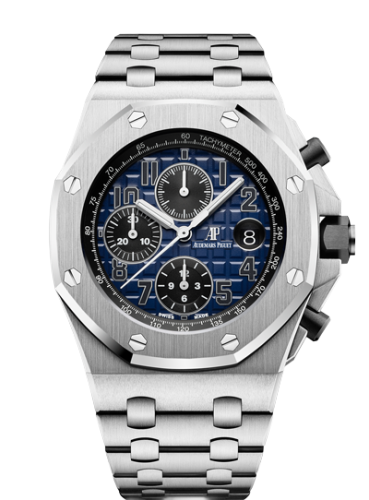 [26470PT.OO.1000PT.02] Royal Oak Offshore 42 Platinum / Smoked Blue / Bracelet