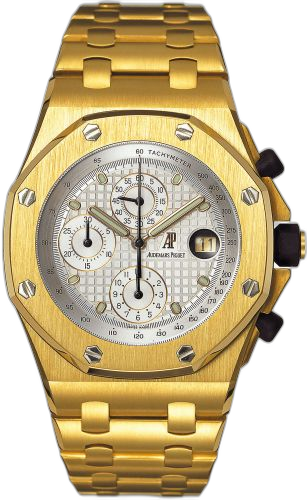 [25721BA.O.1000BA.03] Royal Oak OffShore 25721 Chronograph Yellow Gold / Silver