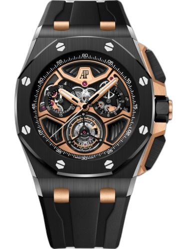 [26622CE.OO.D002CA.02] Royal Oak Offshore Flying Tourbillon Chronograph Ceramic - Pink Gold