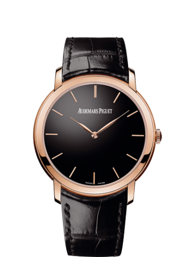 [15180OR.OO.A002CR.01] Jules Audemars 15180 Extra-Thin Pink Gold / Black