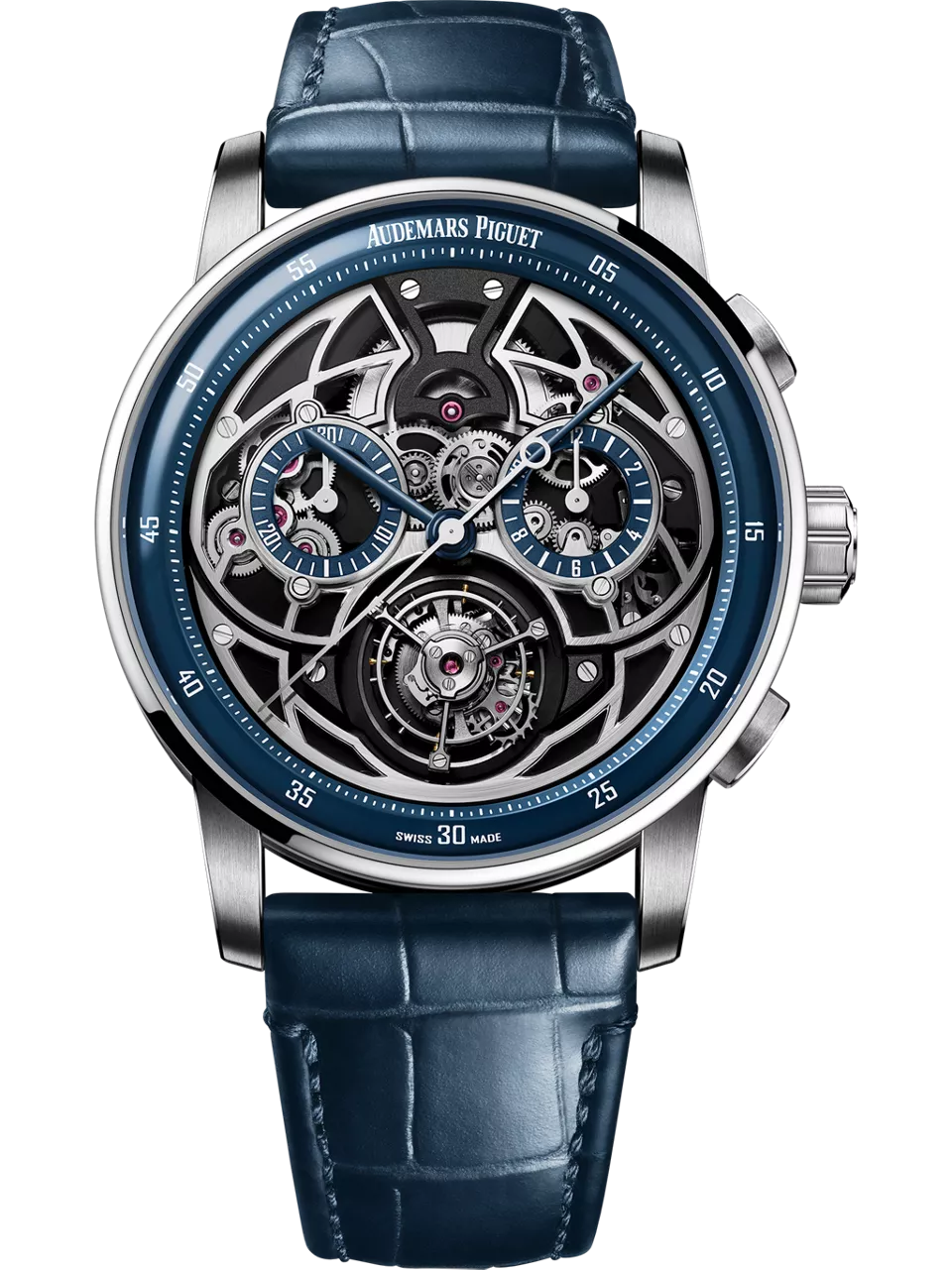[26399BC.OO.D321CR.01] CODE 11.59 Selfwinding Flying Tourbillon Chronograph White Gold / Blue