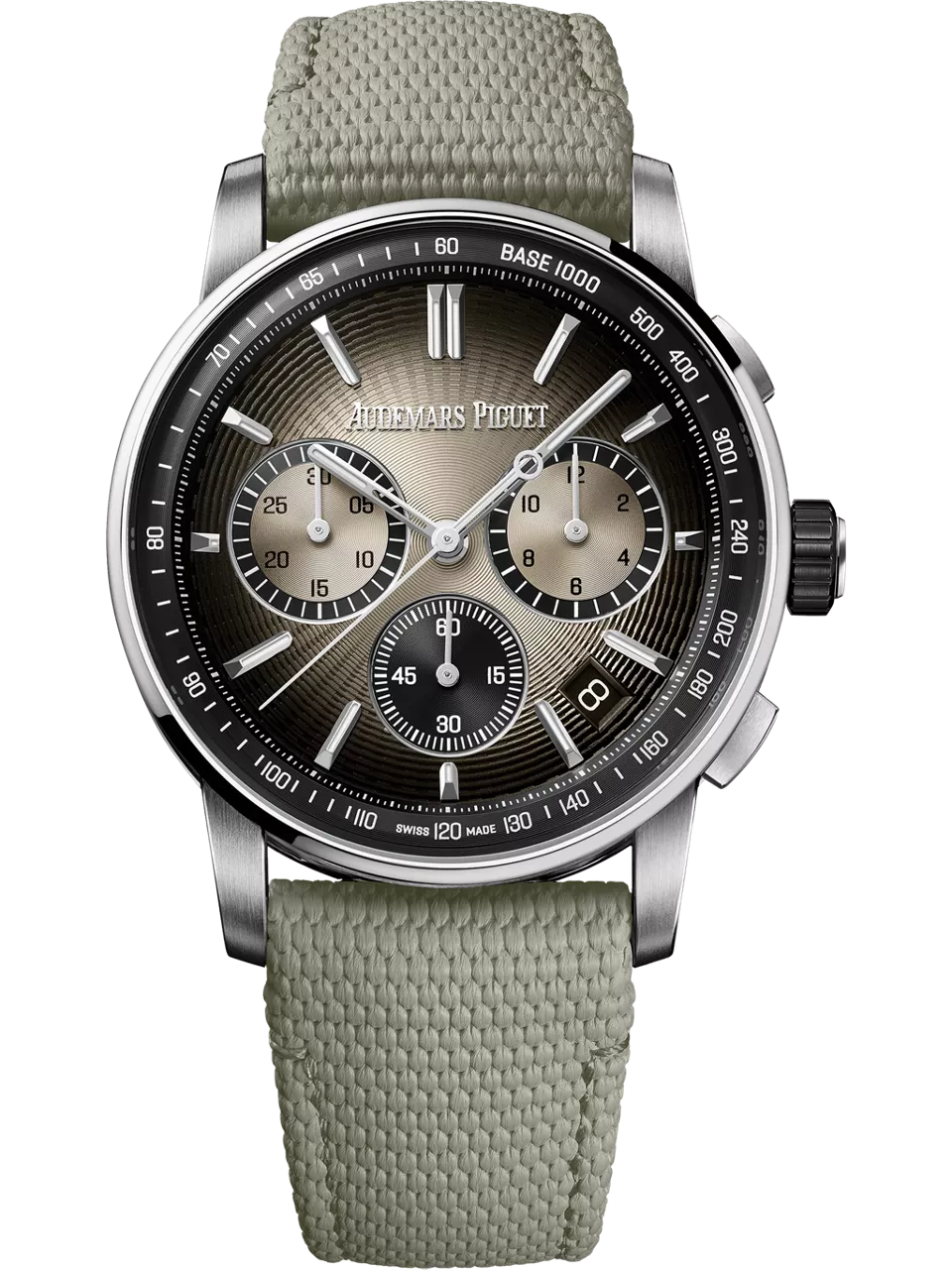 [26393QT.OO.A064KB.01] CODE 11.59 Chronograph Selfwinding Stainless Steel - Ceramic / Beige / Fabric