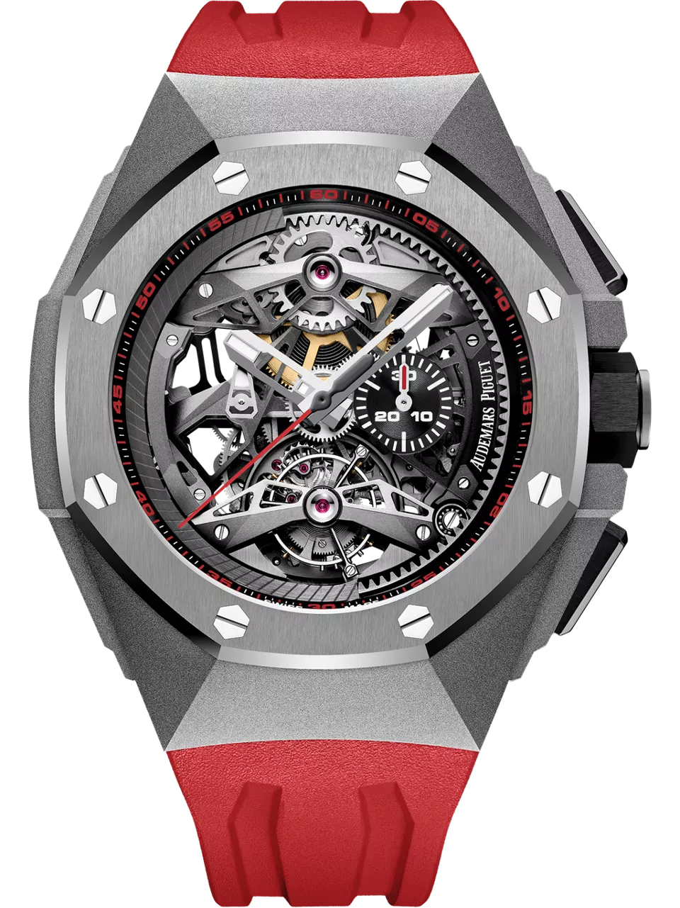 [26587TI.OO.D067CA.01] Royal Oak Concept Tourbillon Chronograph Openworked Selfwinding Titanium / Red