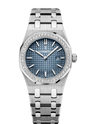 [67651IP.ZZ.1261IP.01] Royal Oak 67651 Quartz Titanium / Platinum / Blue / Bracelet