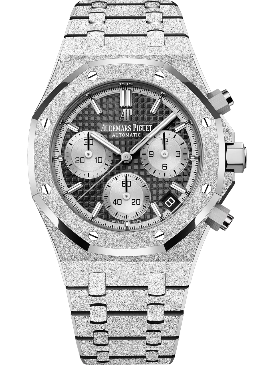 [26239BC.GG.1224BC.02] Royal Oak Chronograph 41 Frosted White Gold / Black