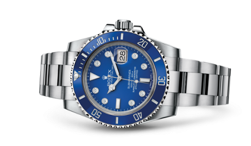[116619lb-0002] Submariner Date White Gold / Blue - Diamond