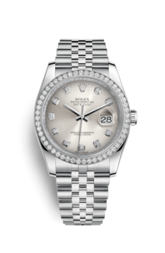 [116244-0001] Datejust 36 Stainless Steel Diamond / Jubilee / Silver Diamonds