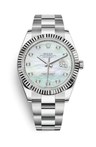 [126334-0019] Datejust 41 Stainless Steel Fluted / Oyster / MOP Diamond