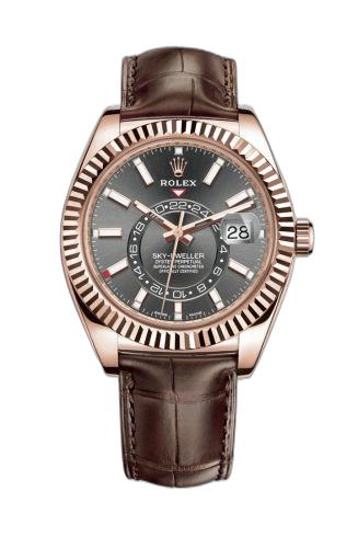 [326135-0008] Sky-Dweller Everose / Dark Rhodium / Alligator