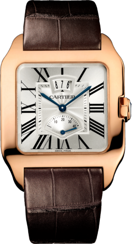 [W2020067] Santos Dumont 38 Date / Power Reserve Pink Gold / Silver