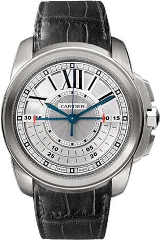 [W7100005] Calibre de Cartier Central Chronograph White Gold / Silver