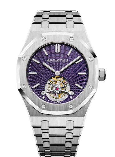 [26522ST.OO.1220ST.01] Royal Oak Ultra Thin Tourbillon Stainless Steel / Plum Evolutive