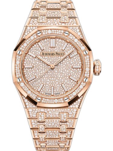 [15552OR.ZZ.1358OR.01] Royal Oak Selfwinding 37 Pink Gold - Snow-Set