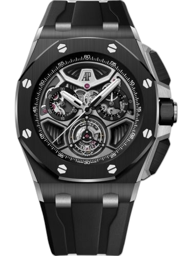 [26622CE.OO.D002CA.01] Royal Oak Offshore Flying Tourbillon Chronograph Ceramic - Titanium
