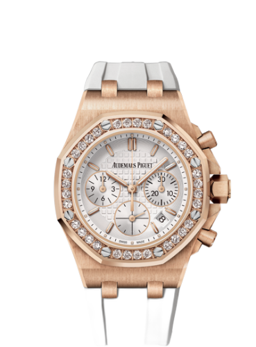 [26231OR.ZZ.D010CA.0] Royal Oak OffShore 26231 Lady Chronograph Pink Gold / Silver / Diamond