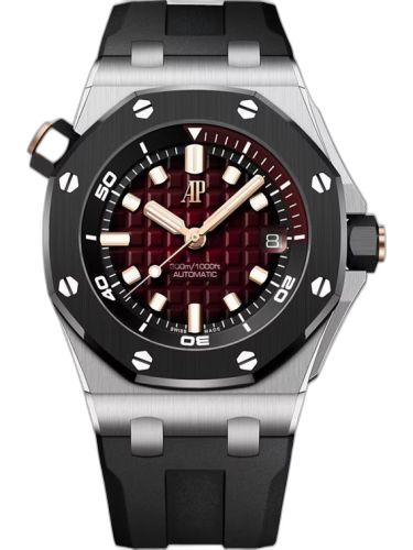 [15720CN.OO.A002CA.02] Royal Oak Offshore Diver White Gold / Smoked Red