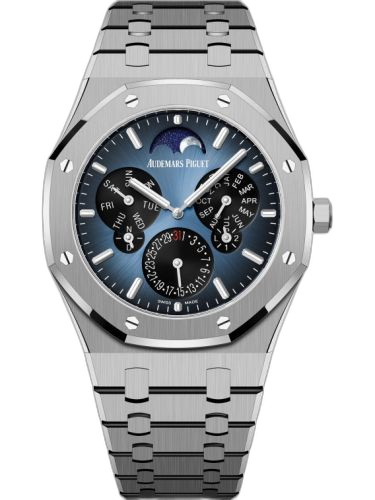 [26586TI.OO.1240TI.01] Royal Oak Perpetual Calendar Ultra Thin Titanium / Gradient Blue