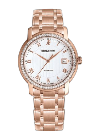 [15158OR.ZZ.1229OR.01] Jules Audemars Self-Winding Pink Gold / Diamond / Silver / Bracelet