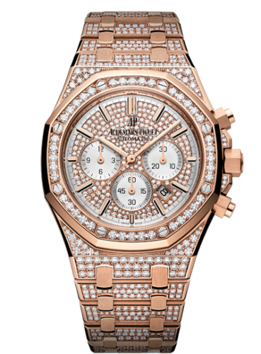 [26322OR.ZZ.1222OR.01] Royal Oak Chronograph 41 Pink Gold / Haute Joaillerie