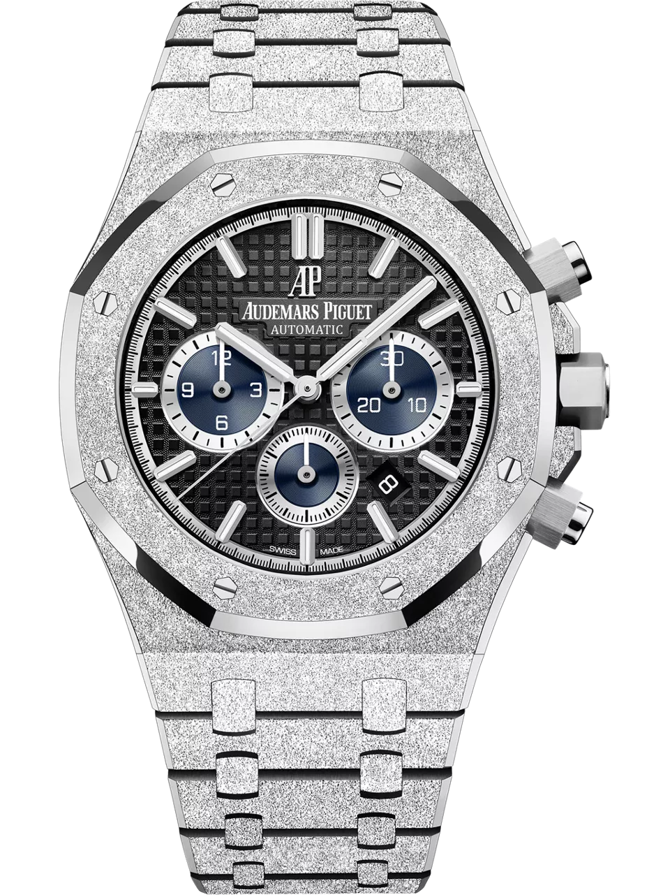 [26331BC.GG.1224BC.03] Royal Oak 41 Chronograph Frosted White Gold / Black