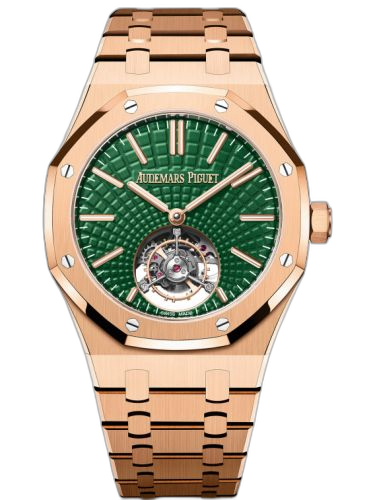 [26533OR.OO.1220OR.01] Royal Oak Self-Winding Flying Tourbillon Pink Gold / Green