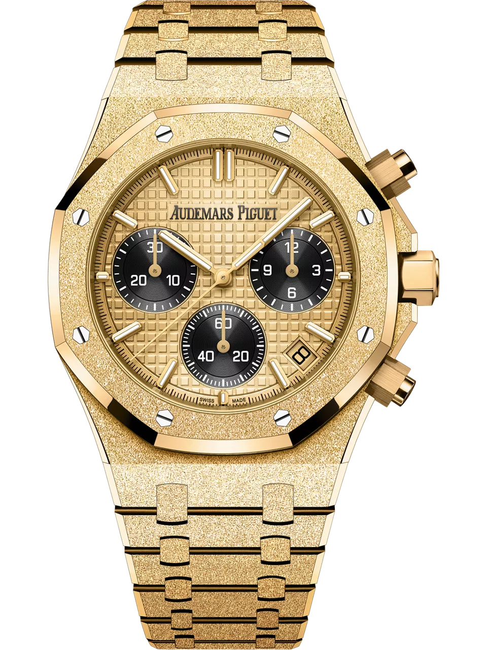 [26240BA.GG.1324BA.01] Royal Oak Chronograph 41 Frosted Yellow Gold / Champagne / Japan
