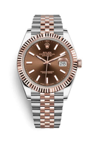 [126331-0002] Datejust 41 Rolesor Everose Fluted / Jubilee / Chocolate