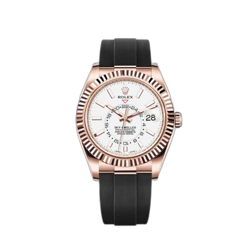 [326235-0004 (aka: M326235-0004)] Sky-Dweller Everose / White / Oysterflex