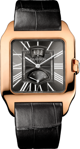 [W2020068] Santos Dumont 38 Date / Power Reserve Pink Gold / Grey