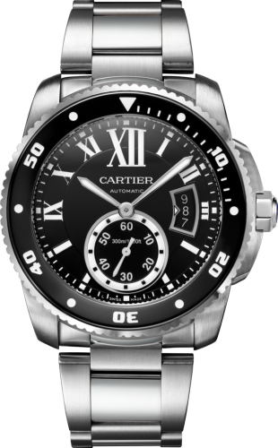 [W7100057] Calibre de Cartier Diver Stainless Steel / Black / Bracelet