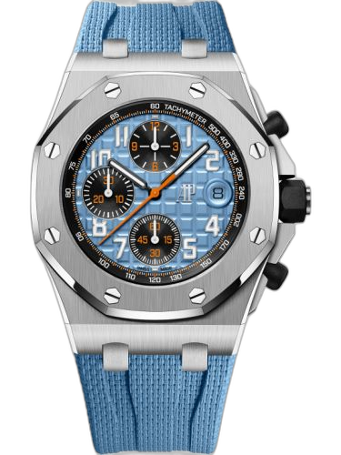 [26238ST.OO.A340CA.01] Royal Oak Offshore Stainless Steel / Blue / Rubber