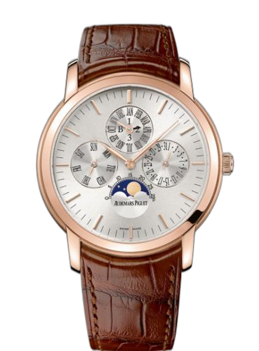 [26390OR.OO.D088CR.01] Jules Audemars 26390 Perpetual Calendar Pink Gold / Silver